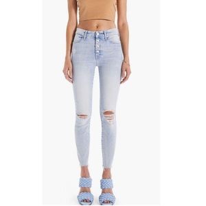 COPY - NWT MOTHER Pixie Ankle Fray-Action Shot Jeans